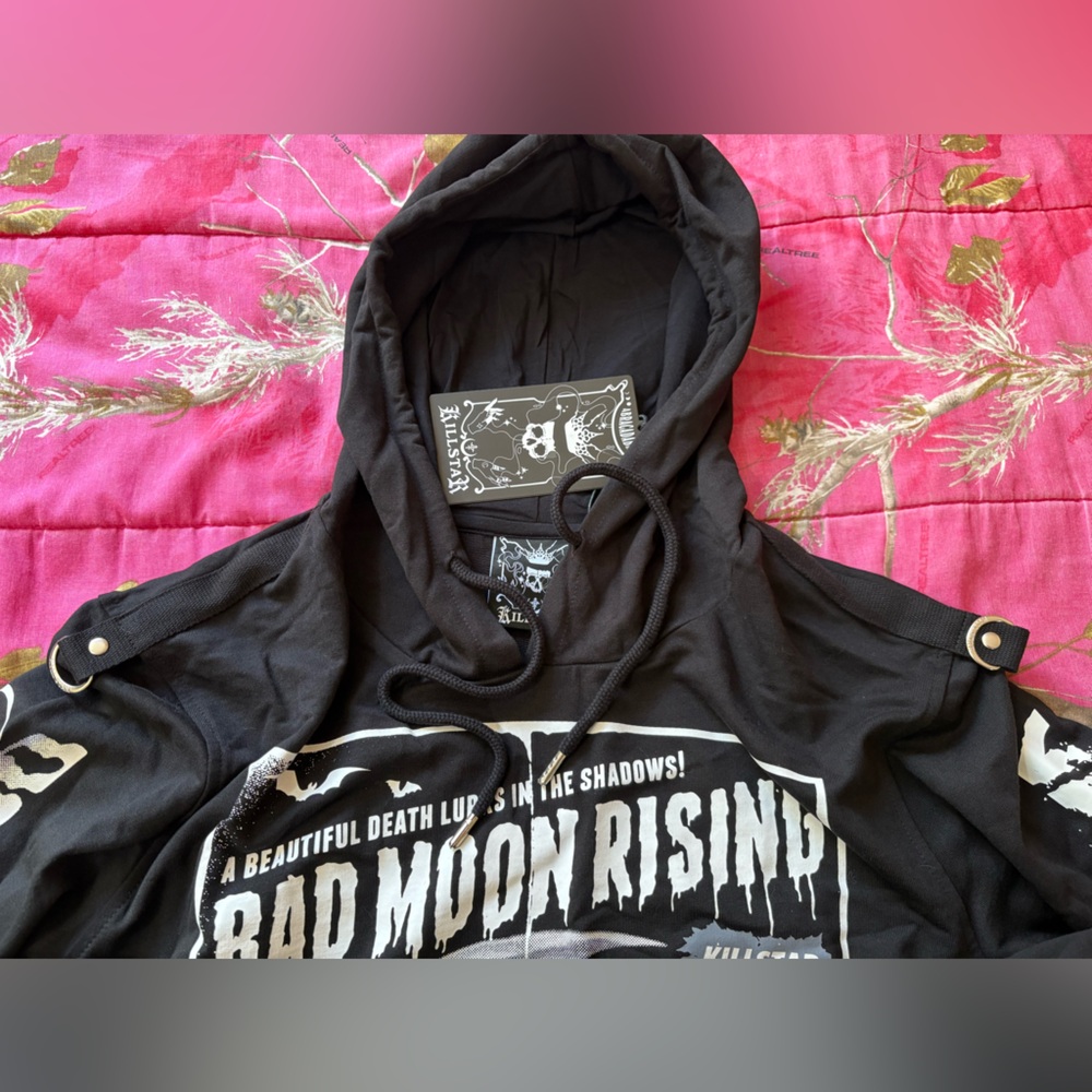 Killstar Black 'Bad Moon Rising' Graphic Hoodie - Picture 11 of 16